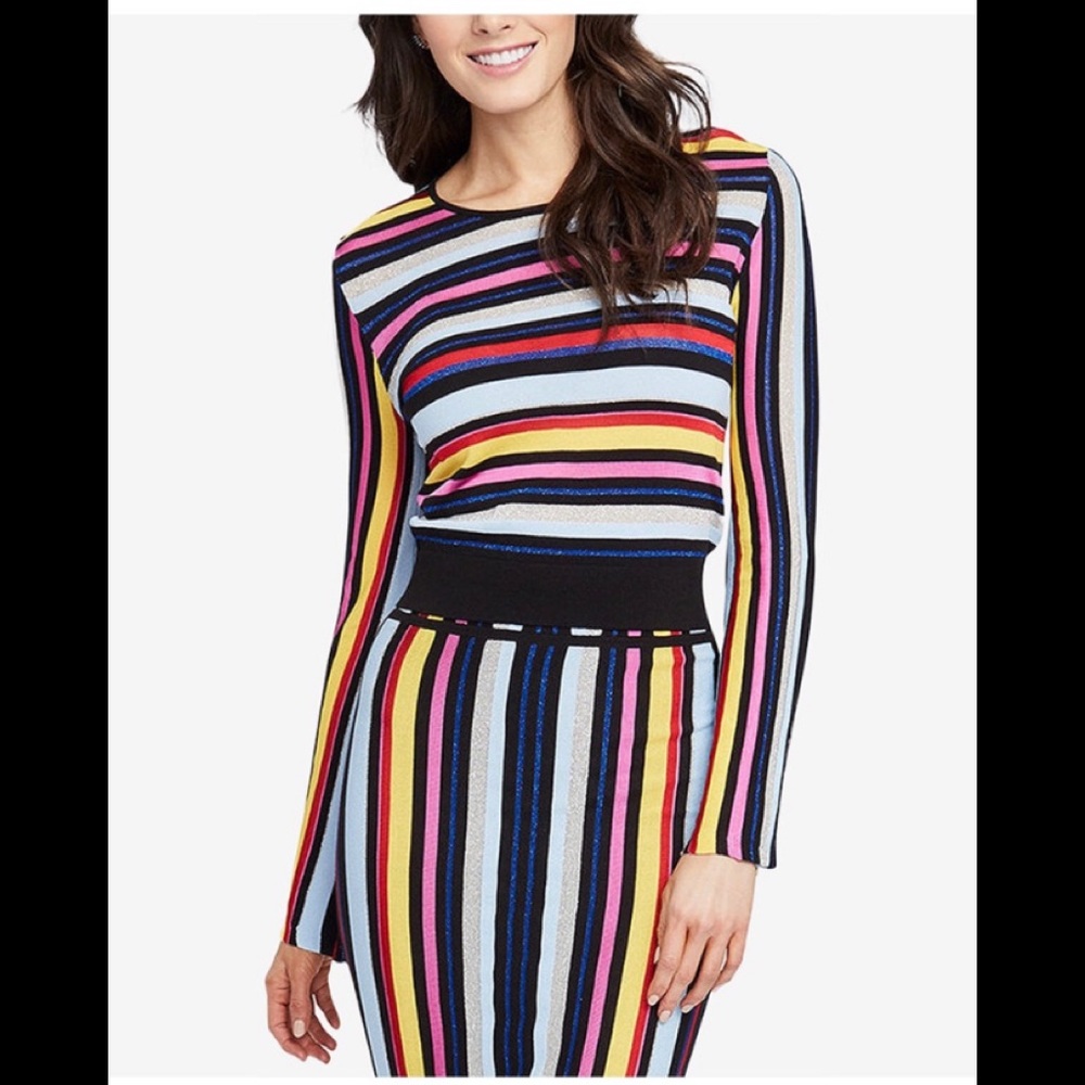 RACHEL Rachel Roy Multicolor Stripe top and matching stripe Skirt